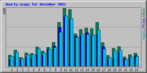 Hourly usage for December 2021