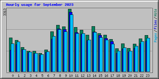 Hourly usage for September 2023