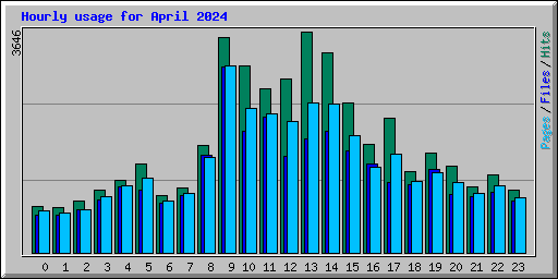 Hourly usage for April 2024