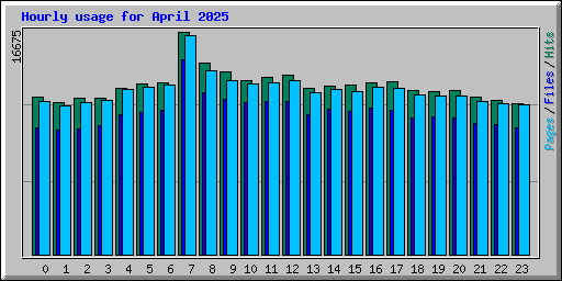 Hourly usage for April 2025