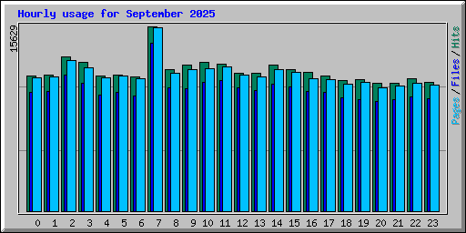 Hourly usage for September 2025